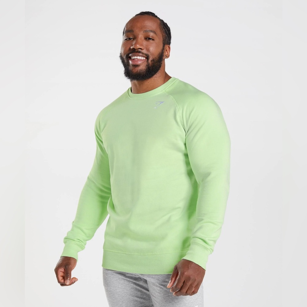 Gymshark Crest Sweatshirt Kiwi Green Mens Large